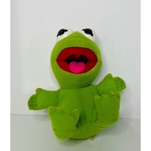 Vintage 1987 Jim Henson Associates Baby Kermit the Frog Plush Animal 7"